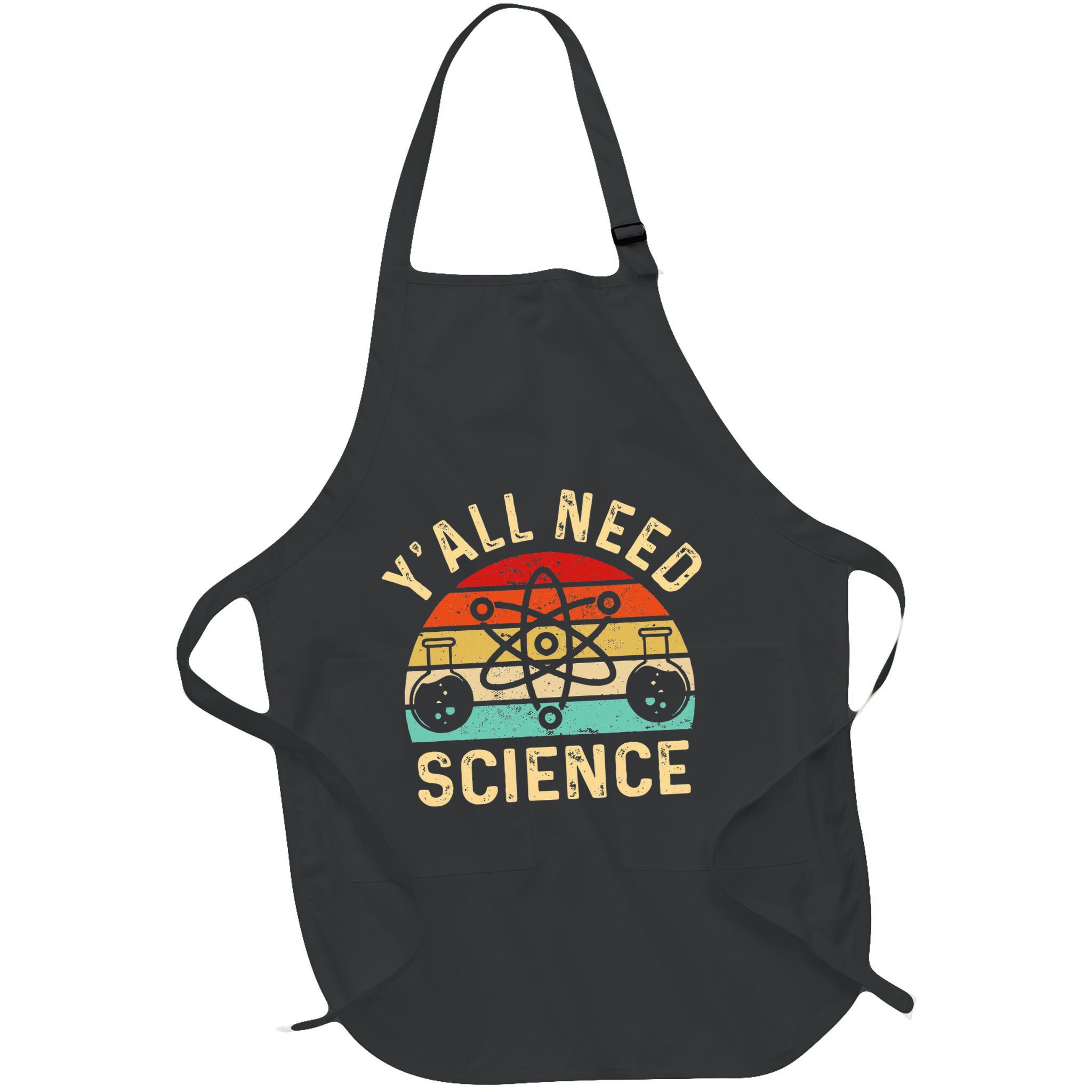 YAll Need Science Retro Teacher Student Funny Nerd Science Apron