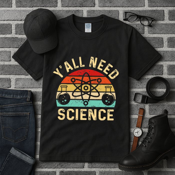 YAll Need Science Retro Teacher Student Funny Nerd Science Tall T-Shirt