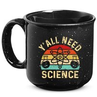 YAll Need Science Retro Teacher Student Funny Nerd Science 15oz Campfire Ceramic Mug