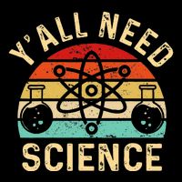 YAll Need Science Retro Teacher Student Funny Nerd Science 16 in Basic Backpack