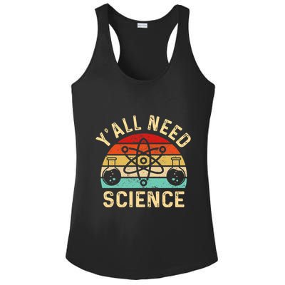 YAll Need Science Retro Teacher Student Funny Nerd Science Ladies PosiCharge Competitor Racerback Tank