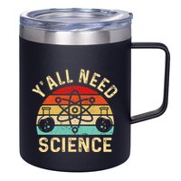 YAll Need Science Retro Teacher Student Funny Nerd Science 12oz Stainless Steel Coffee Mug
