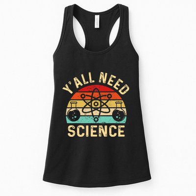 YAll Need Science Retro Teacher Student Funny Nerd Science Womens Tank Top