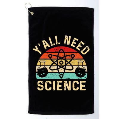 YAll Need Science Retro Teacher Student Funny Nerd Science Golf Towel