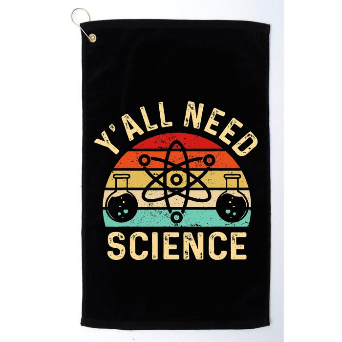 YAll Need Science Retro Teacher Student Funny Nerd Science Golf Towel