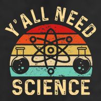 YAll Need Science Retro Teacher Student Funny Nerd Science Golf Towel