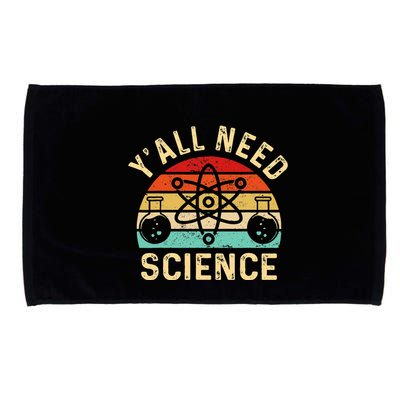 YAll Need Science Retro Teacher Student Funny Nerd Science Microfiber Hand Towel
