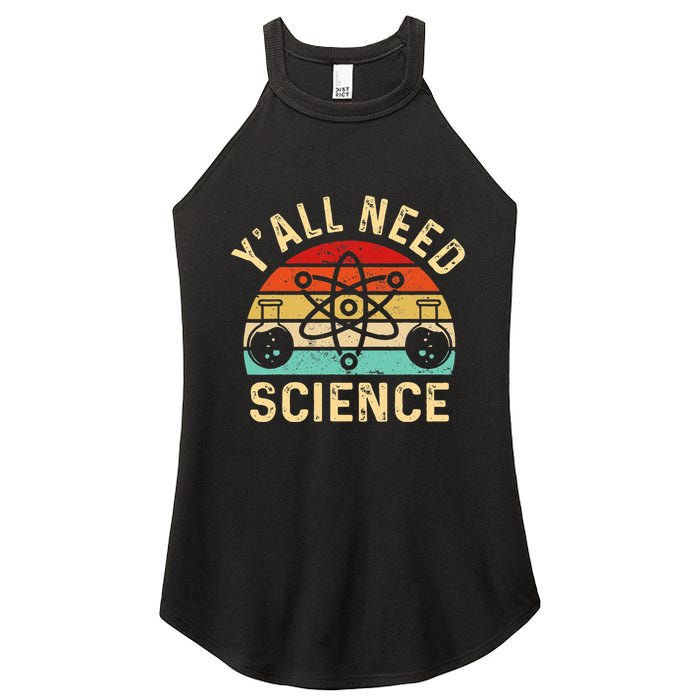 YAll Need Science Retro Teacher Student Funny Nerd Science Women's Perfect Tri Rocker Tank