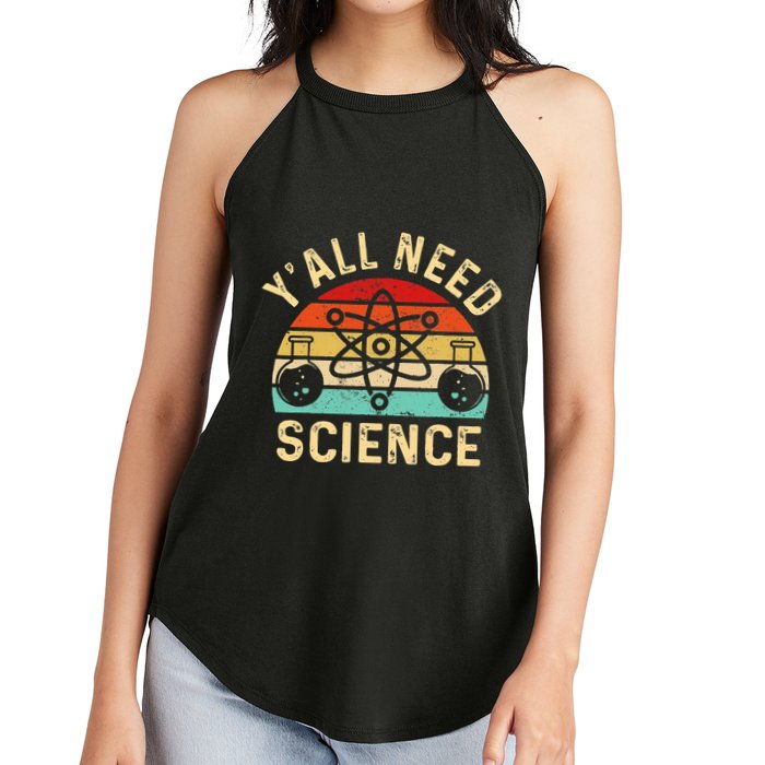 YAll Need Science Retro Teacher Student Funny Nerd Science Women's Perfect Tri Rocker Tank
