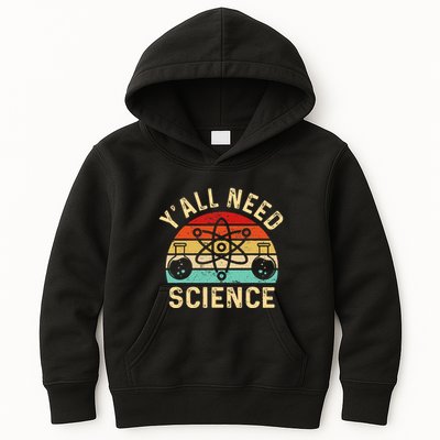 YAll Need Science Retro Teacher Student Funny Nerd Science Kids Hoodie