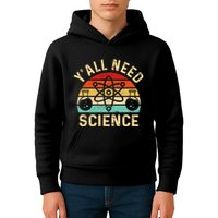 YAll Need Science Retro Teacher Student Funny Nerd Science Kids Hoodie