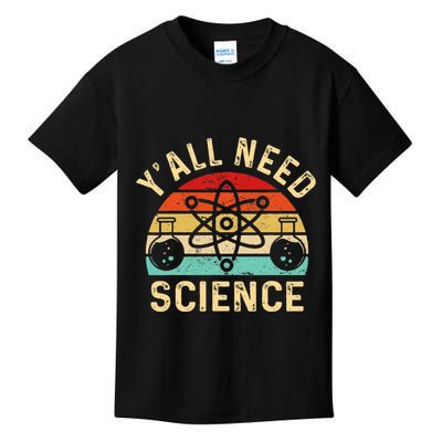 YAll Need Science Retro Teacher Student Funny Nerd Science Kids T-Shirt