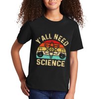 YAll Need Science Retro Teacher Student Funny Nerd Science Kids T-Shirt
