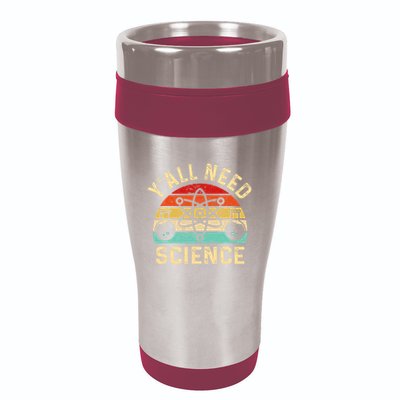 YAll Need Science Retro Teacher Student Funny Nerd Science 16oz Travel Tumbler