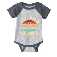 YAll Need Science Retro Teacher Student Funny Nerd Science Infant Baby Jersey Bodysuit