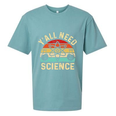 YAll Need Science Retro Teacher Student Funny Nerd Science Sueded Cloud Jersey T-Shirt