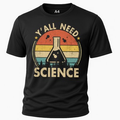 Yall Need Science Chemistry Biology Physics Teacher Student Science Puns & Facts Cooling Performance Crew T-Shirt