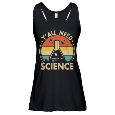 Yall Need Science Chemistry Biology Physics Teacher Student Science Puns & Facts Ladies Essential Flowy Tank