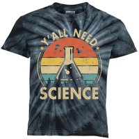 Yall Need Science Chemistry Biology Physics Teacher Student Science Puns & Facts Kids Tie-Dye T-Shirt