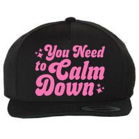 You Need To Calm Down Wool Snapback Cap
