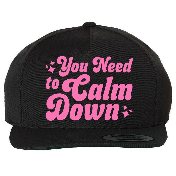 You Need To Calm Down Wool Snapback Cap
