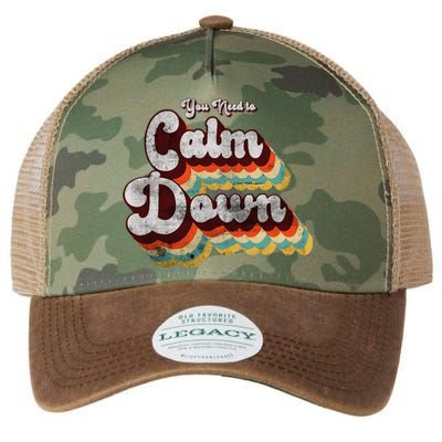 You Need To Calm Down Classic Retro Vintage Pride 80’s Gift Legacy Tie Dye Trucker Hat