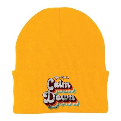 You Need To Calm Down Classic Retro Vintage Pride 80’s Gift Knit Cap Winter Beanie