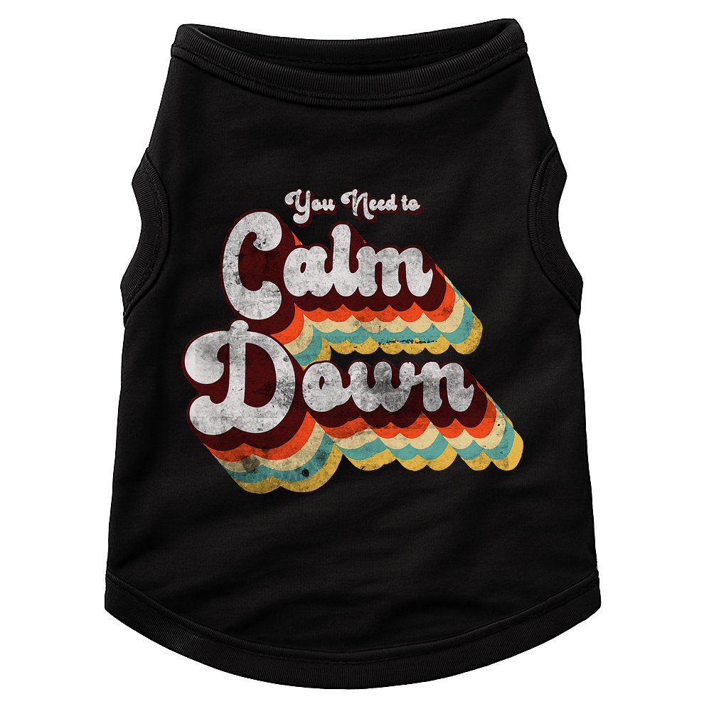 You Need To Calm Down Classic Retro Vintage Pride 80’s Gift Doggie Tank