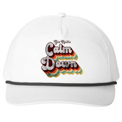 You Need To Calm Down Classic Retro Vintage Pride 80’s Gift Snapback Five-Panel Rope Hat