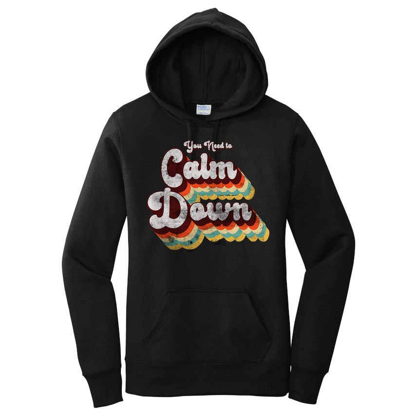You Need To Calm Down Classic Retro Vintage Pride 80’s Gift Women's Pullover Hoodie