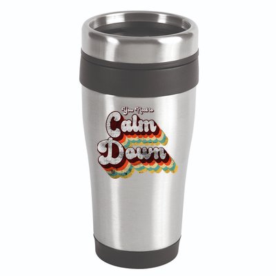 You Need To Calm Down Classic Retro Vintage Pride 80’s Gift 16oz Travel Tumbler