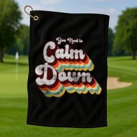 You Need To Calm Down Classic Retro Vintage Pride 80’s Gift Golf Towel