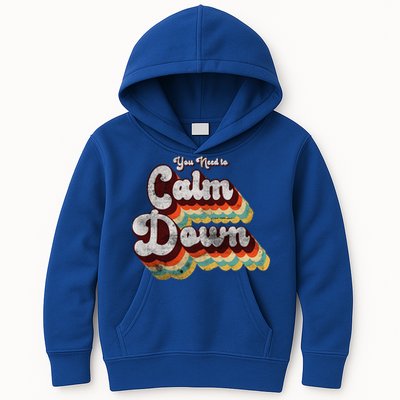 You Need To Calm Down Classic Retro Vintage Pride 80’s Gift Kids Hoodie
