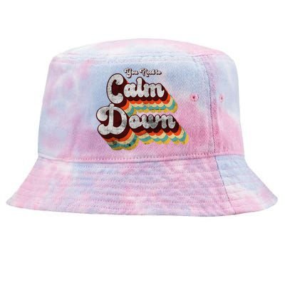 You Need To Calm Down Classic Retro Vintage Pride 80’s Gift Tie-Dyed Bucket Hat