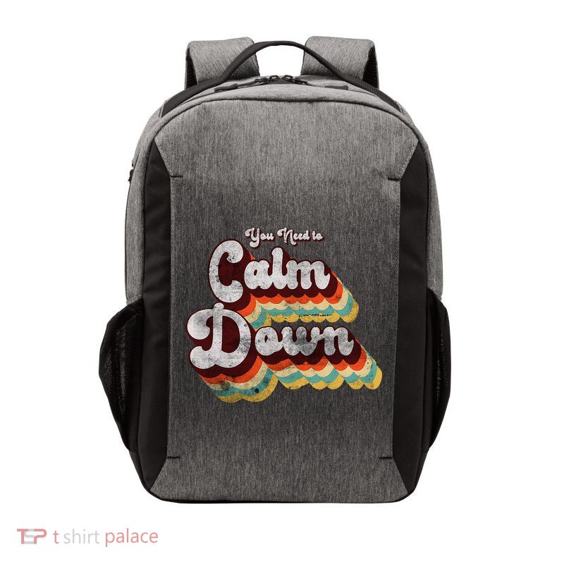 You Need To Calm Down Classic Retro Vintage Pride 80’s Gift Vector Backpack