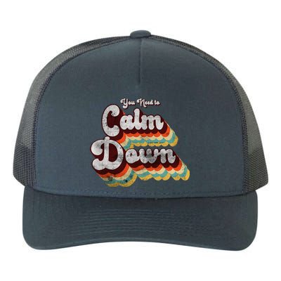 You Need To Calm Down Classic Retro Vintage Pride 80’s Gift Yupoong Adult 5-Panel Trucker Hat