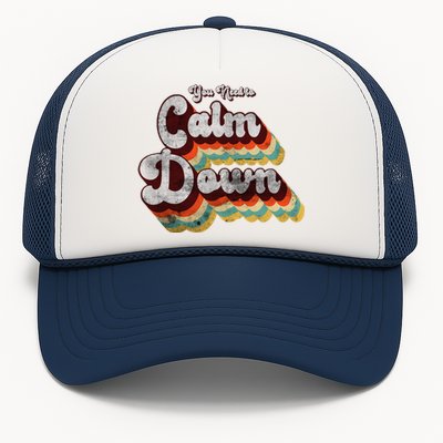 You Need To Calm Down Classic Retro Vintage Pride 80’s Gift Trucker Hat