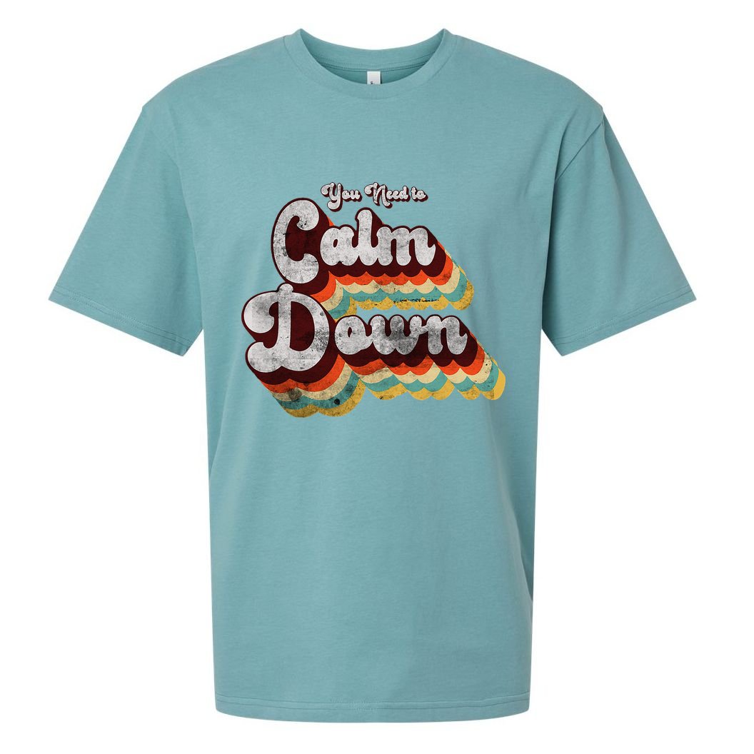 You Need To Calm Down Classic Retro Vintage Pride 80’s Gift Sueded Cloud Jersey T-Shirt