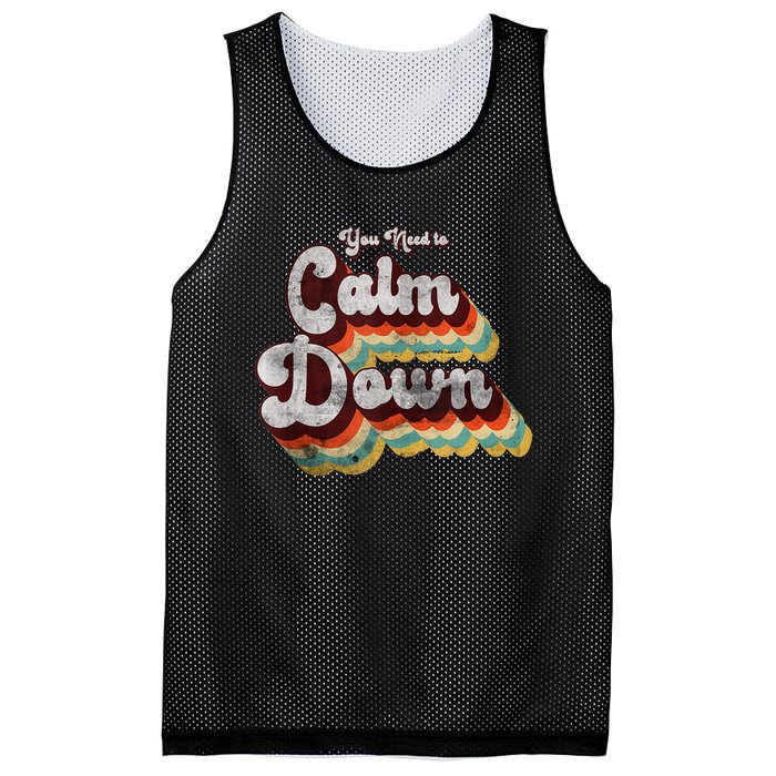 You Need To Calm Down Classic Retro Vintage Pride 80’s Gift Mesh Reversible Basketball Jersey Tank