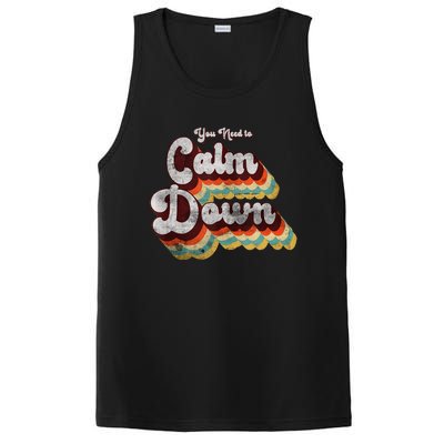 You Need To Calm Down Classic Retro Vintage Pride 80’s Gift PosiCharge Competitor Tank