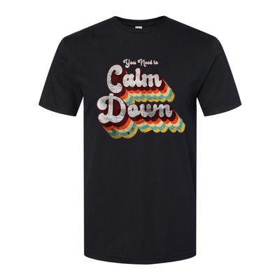 You Need To Calm Down Classic Retro Vintage Pride 80’s Gift Softstyle CVC T-Shirt