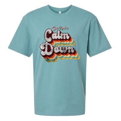 You Need To Calm Down Classic Retro Vintage Pride 80’s Gift Sueded Cloud Jersey T-Shirt