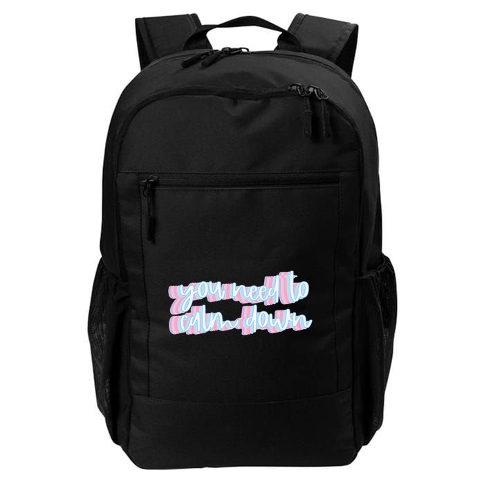 You Need To Calm Down Cute Retro Groovy Pride Daily Commute Backpack