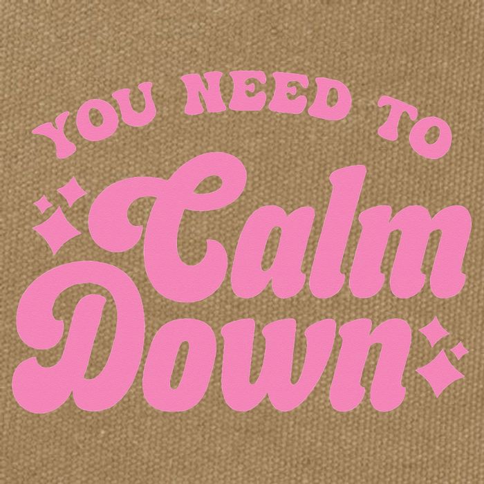 You Need To Calm Down Groovy Retro Cute Funny Cotton Canvas Backpack