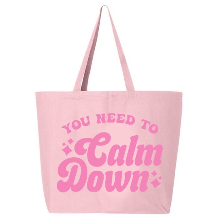 You Need To Calm Down Groovy Retro Cute Funny 25L Jumbo Tote