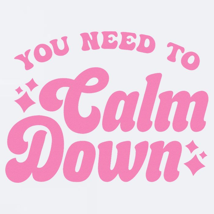You Need To Calm Down Groovy Retro Cute Funny Sueded Cloud Jersey T-Shirt