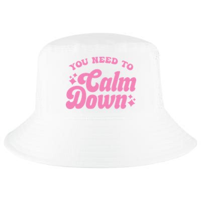 You Need To Calm Down Groovy Retro Cute Funny Cool Comfort Performance Bucket Hat