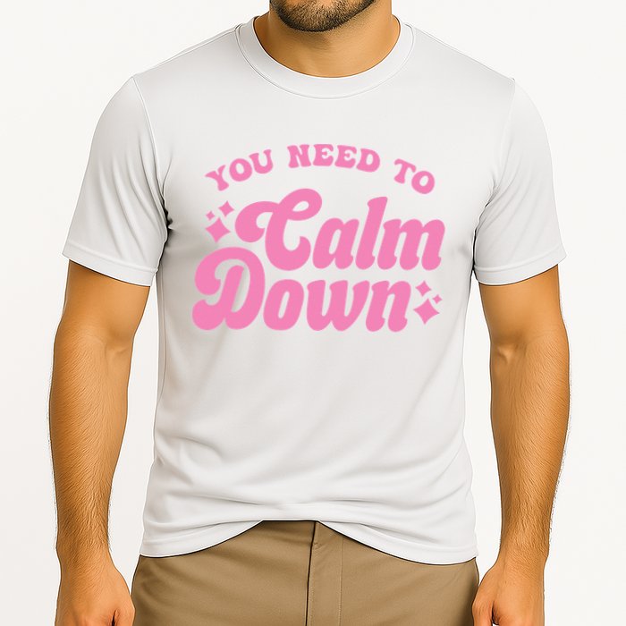 You Need To Calm Down Groovy Retro Cute Funny Performance Shirt