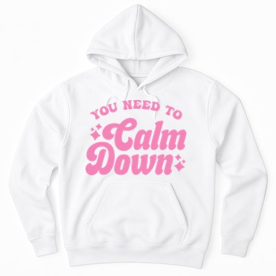 You Need To Calm Down Groovy Retro Cute Funny Hoodie