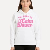 You Need To Calm Down Groovy Retro Cute Funny Hoodie